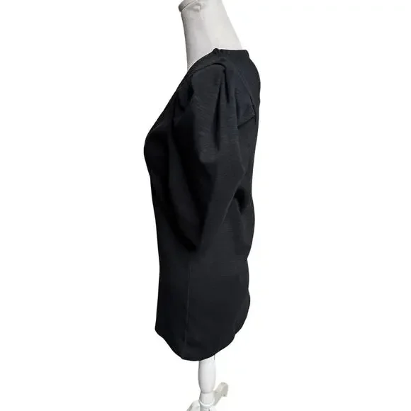 Free People Ellery Puff Sleeve Blouse NWT Black M - Picture 5 of 12